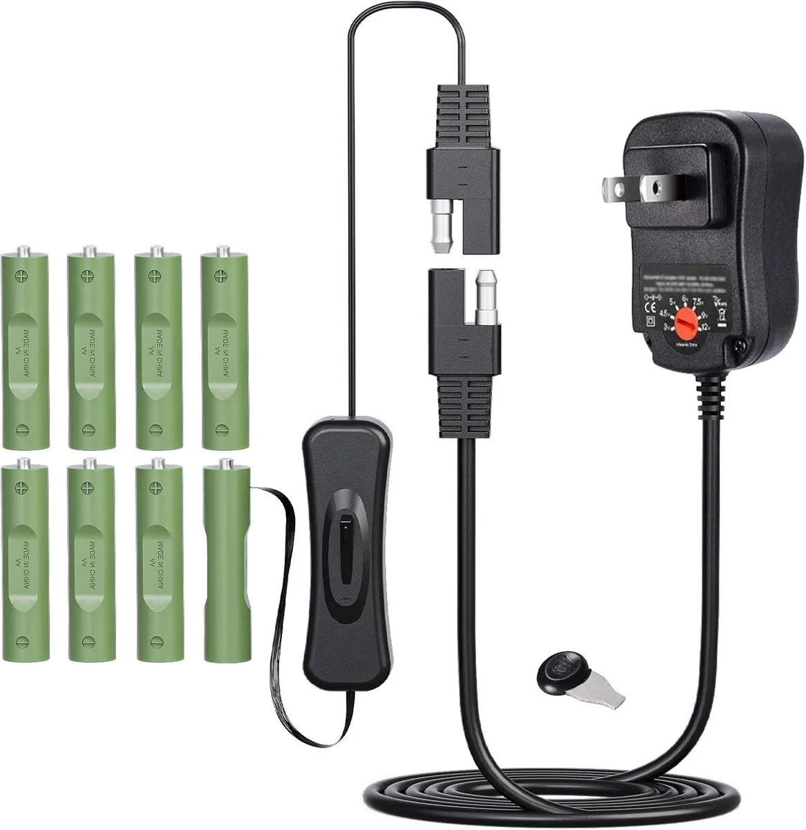 Cheezee Cheezee Adjustable AC Adapter AA Dummy Battery Kit 24-Hour Power — product photo