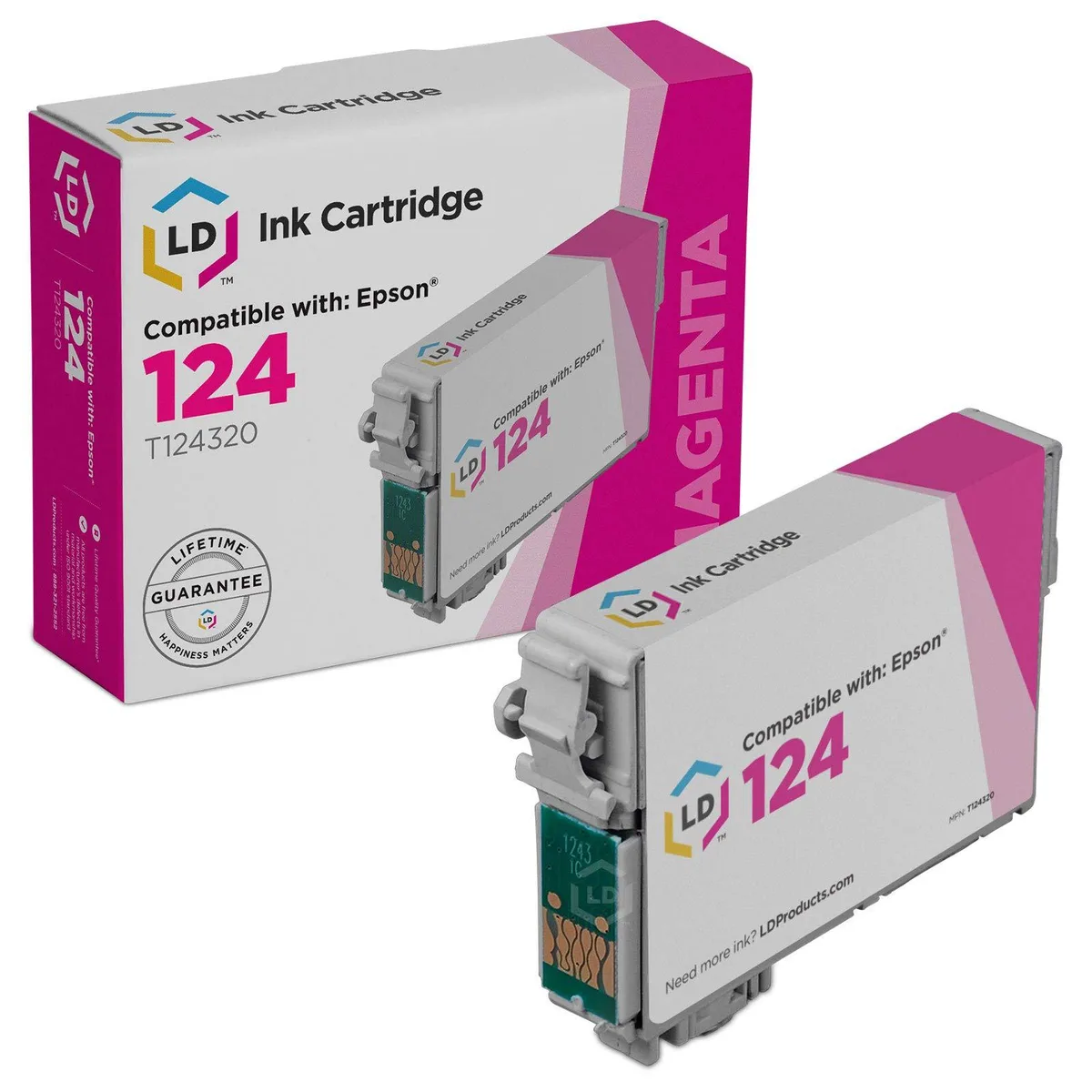 LD Products LD Products Epson 124 T124320 Ink Cartridge Magenta 220 Pages — product photo