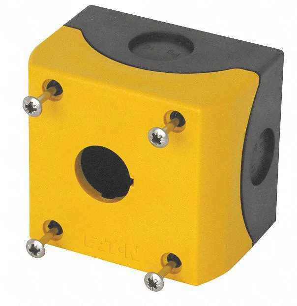 Eaton Eaton M22-IY1-PG pushbutton enclosure 2.83 in wide plastic gray — product photo