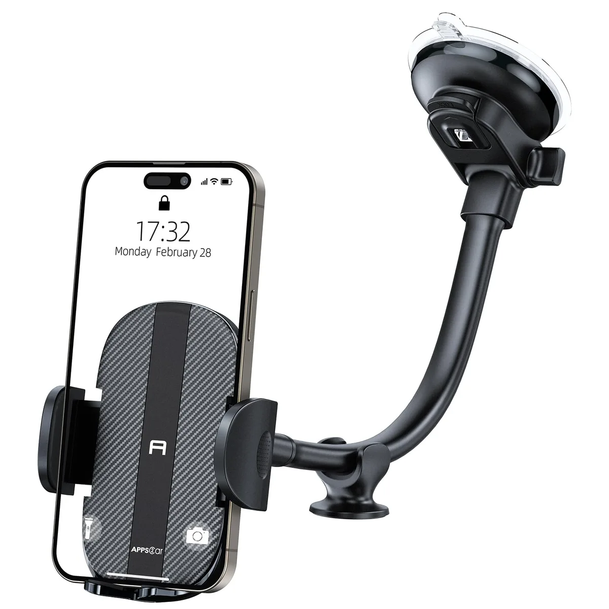 APPS2Car Carbon Fiber Phone Mount — product photo