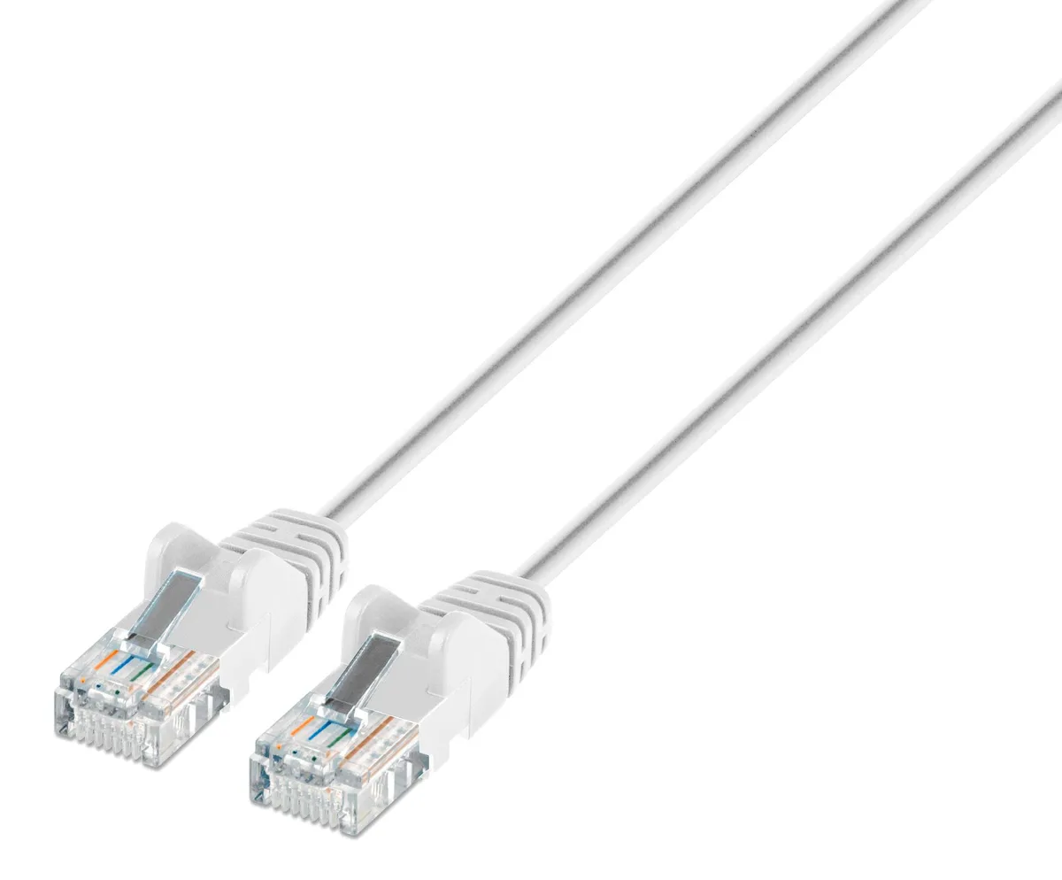 Intellinet Network Solutions Intellinet Cat6 U/UTP Slim Ethernet Cable 3 ft White — product photo