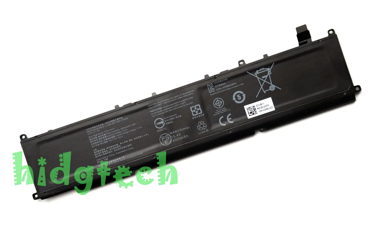 Beisite Beisite RC30-0370 61.6Wh 15.4V laptop battery for Blade Ryzen 14" 2021 2022 — product photo