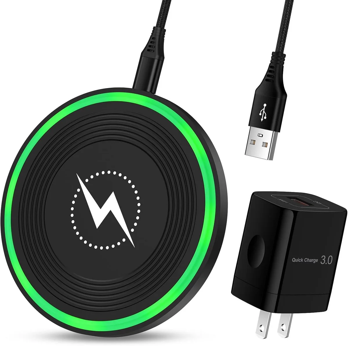 FLEANE FLEANE Wireless Charger 15W 10W 7.5W 5W 18W PD 3.0 QC 3.0 3.3ft Cable — product photo