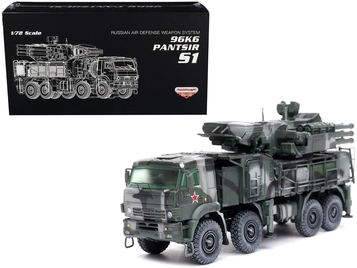 Panzerkampf Panzerkampf Pantsir S1 96K6 1/72 Tri-Color Camouflage Diecast Model — product photo