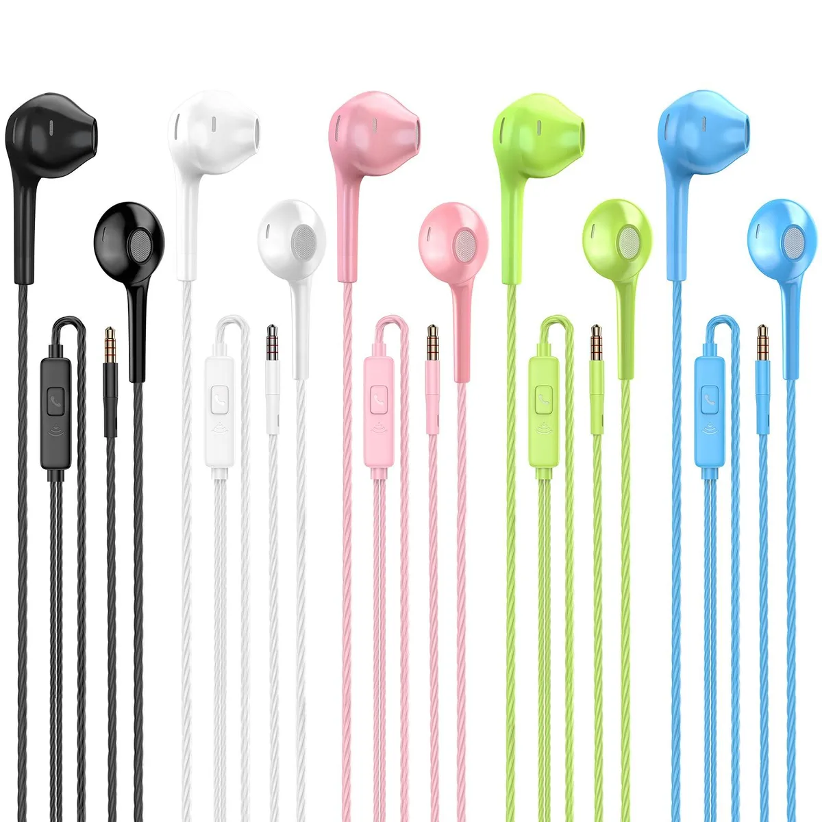 No Sew No Sew Jogteg EJX1 Wired Earbuds Pack of 5 3.5mm 32 ohm — product photo