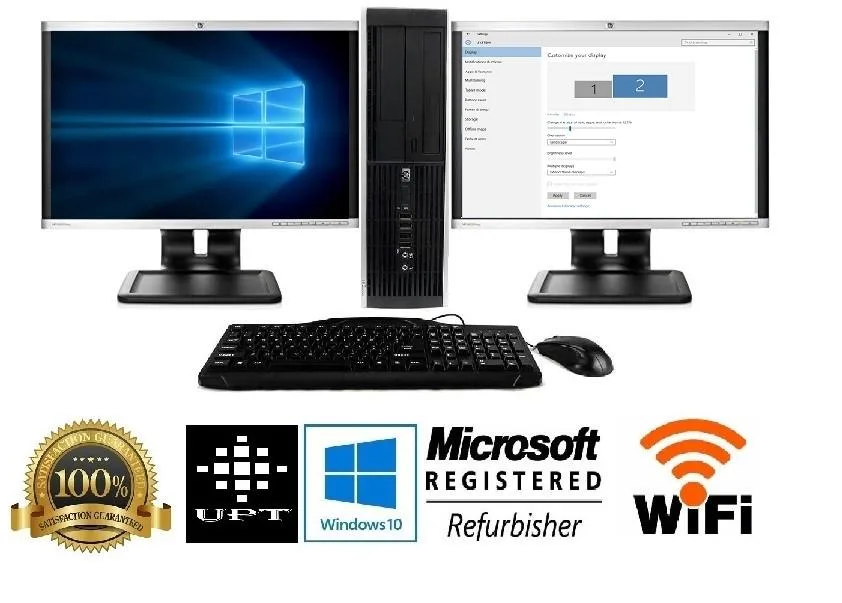 HP HP Elite 8300 SFF Desktop with 22" Monitor accessory — product photo