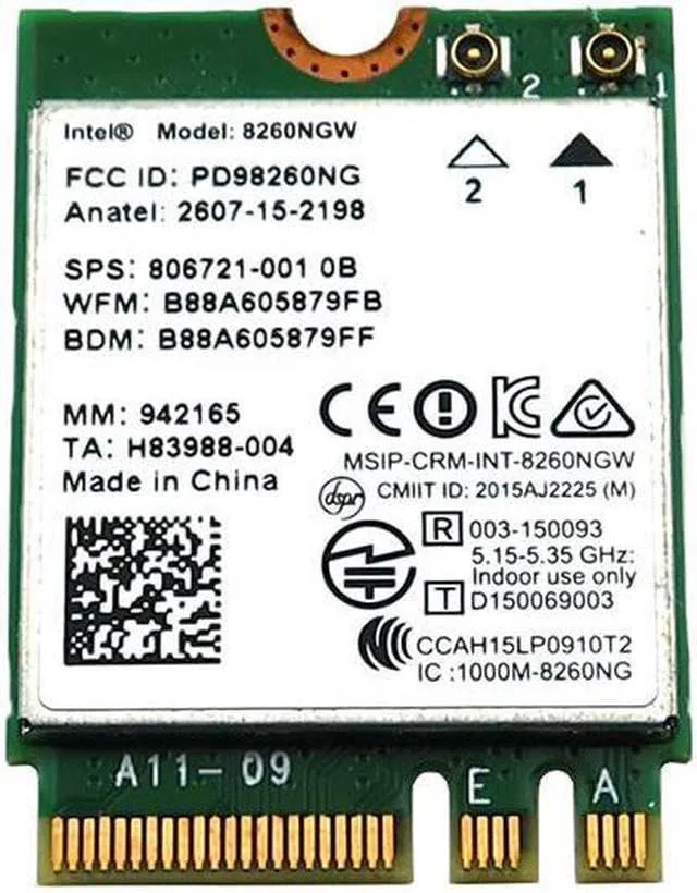 Intel Intel 8260NGW Wi-Fi adapter AC8260 Green &amp; White — product photo