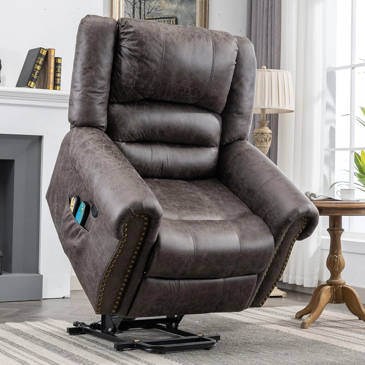 MEETWARM MEETWARM Large Power Lift Electric Recliner Grey — product photo
