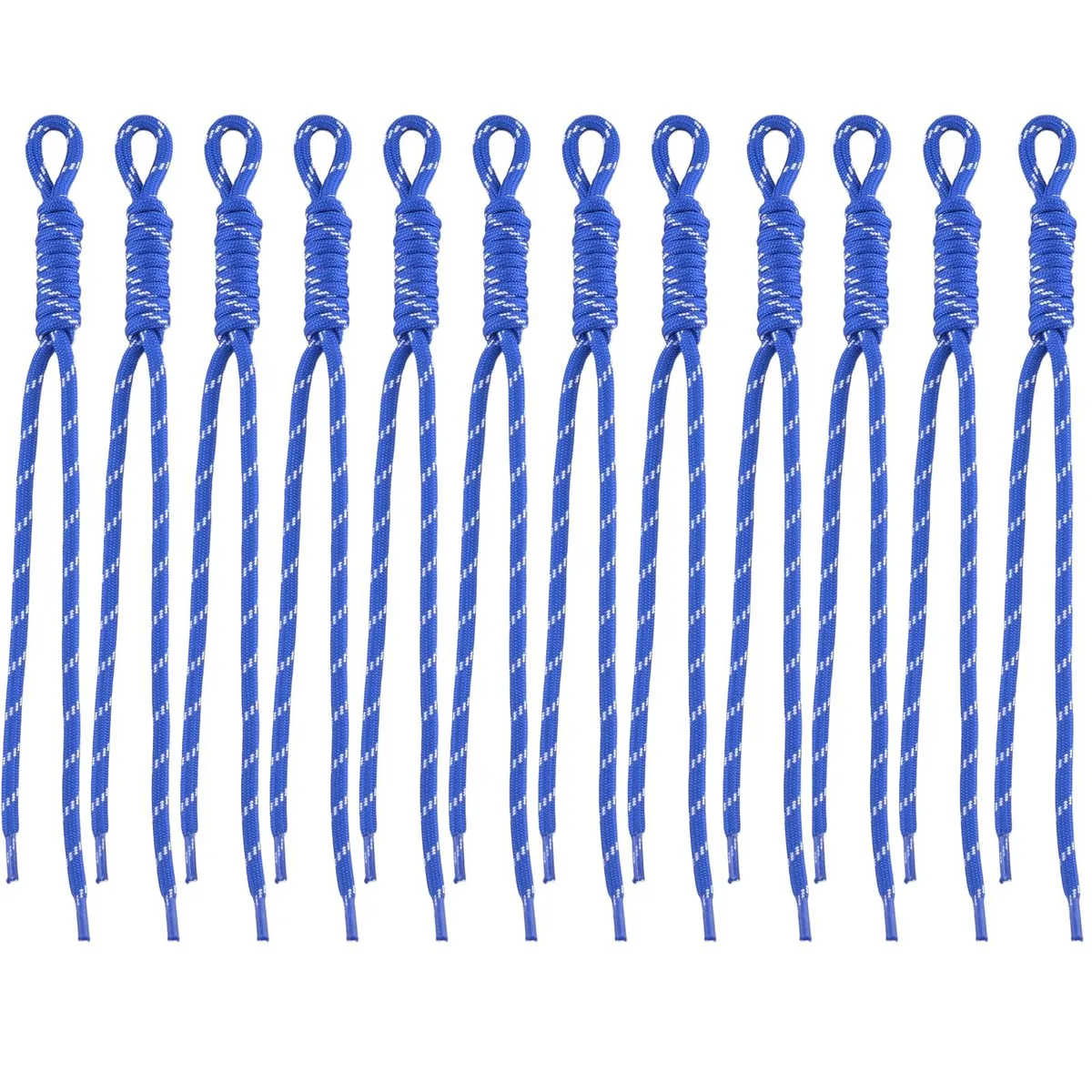  Cmidy Paracord Keychain 12pcs Braided Nylon Blue — product photo