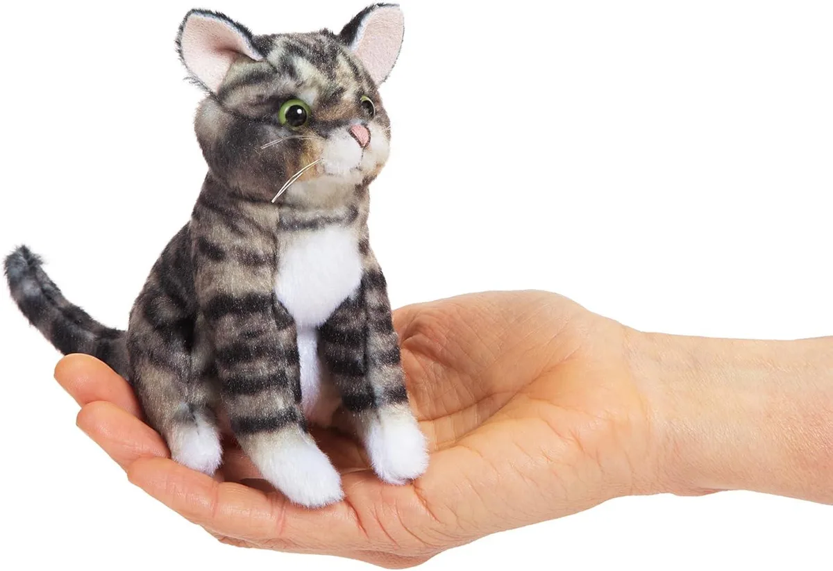 Folkmanis Puppets Folkmanis Puppets Mini Tabby Cat Finger Puppet stuffed toy — product photo
