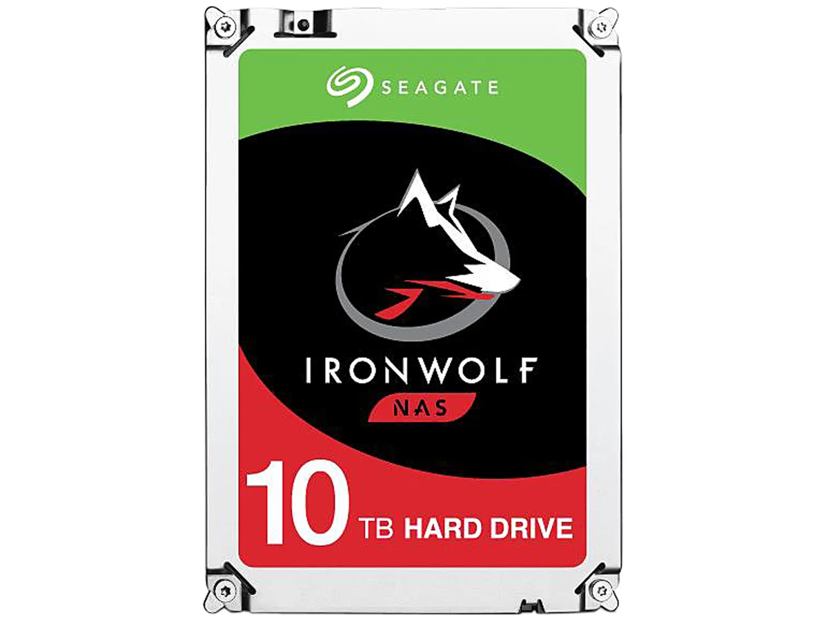 Seagate Seagate IronWolf ST10000VN0004 10TB 7200 RPM 256MB SATA 3.5" internal hard drive — product photo