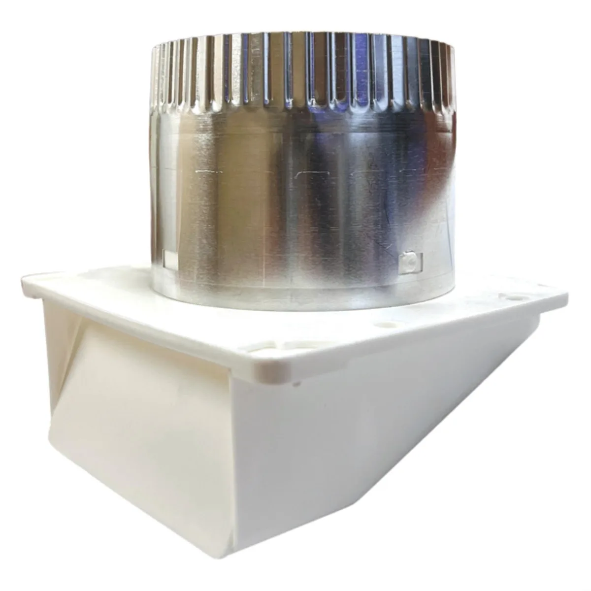 Lambro Ind. Lambro Ind. 143WTP 4-Inch White Plastic Under Eave Vent with Damper and Tail Pipe — product photo