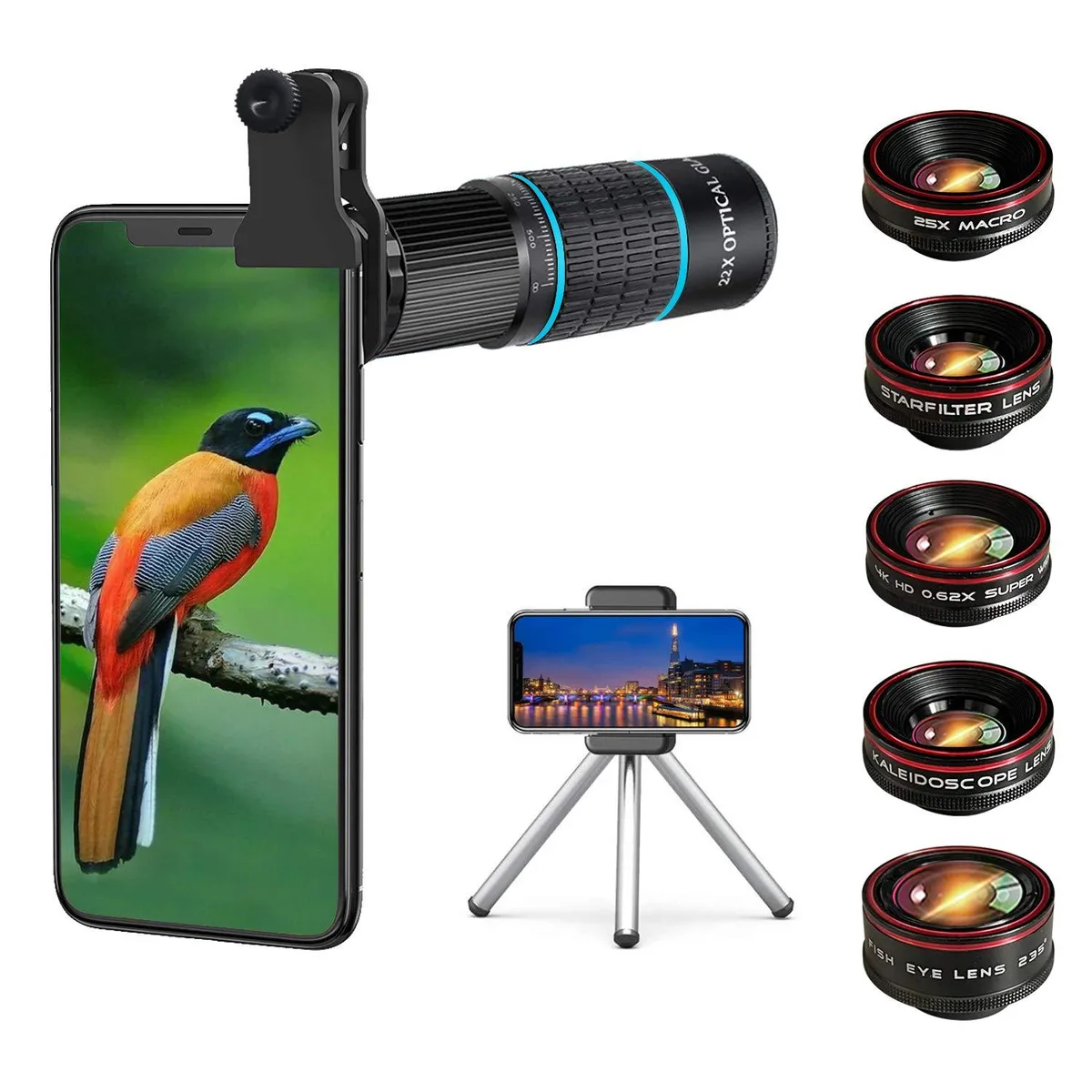 Vivitar 10-in-1 Phone Lens Kit White — product photo