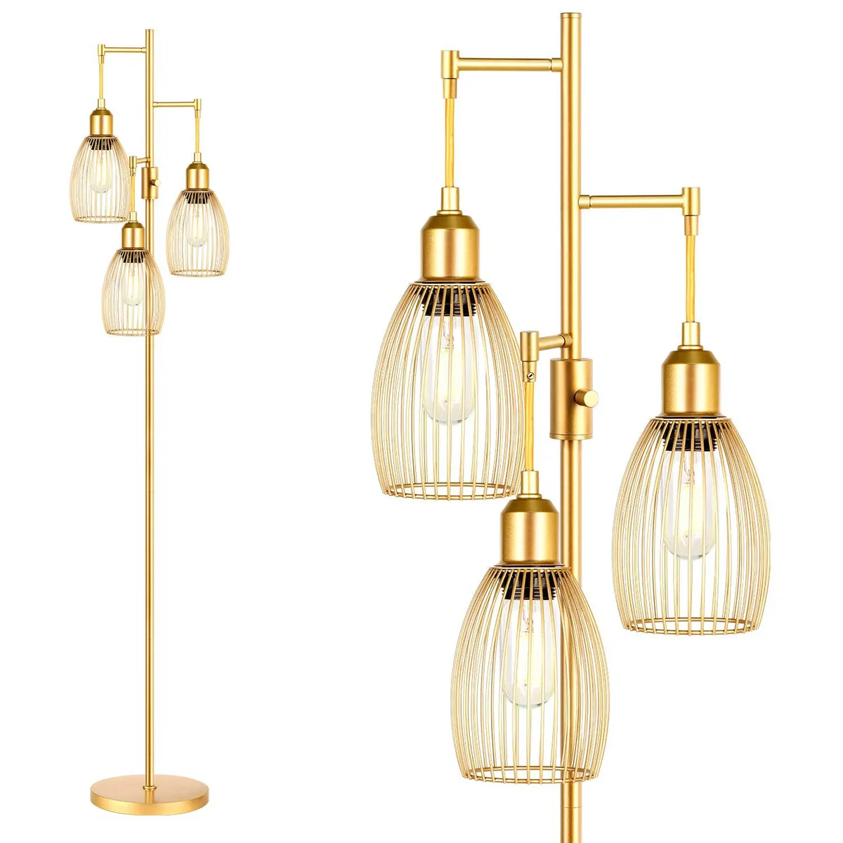 Wenger Wenger Dimmable Floor Lamp 3×800LM LED Edison Bulbs 68 — product photo