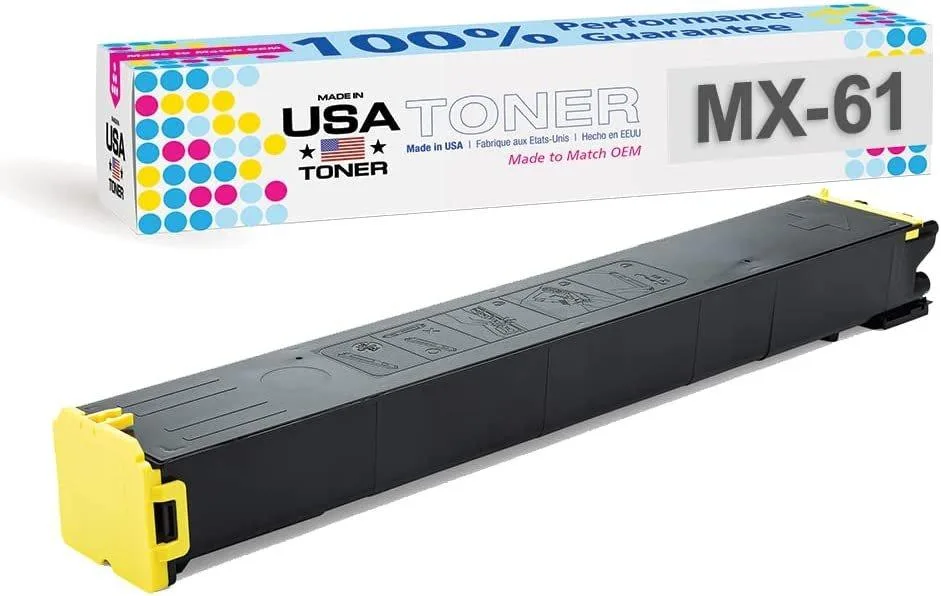 MADE IN USA TONER MADE IN USA TONER Compatible Yellow Toner Cartridge MX-61NT 24000 Pages — product photo