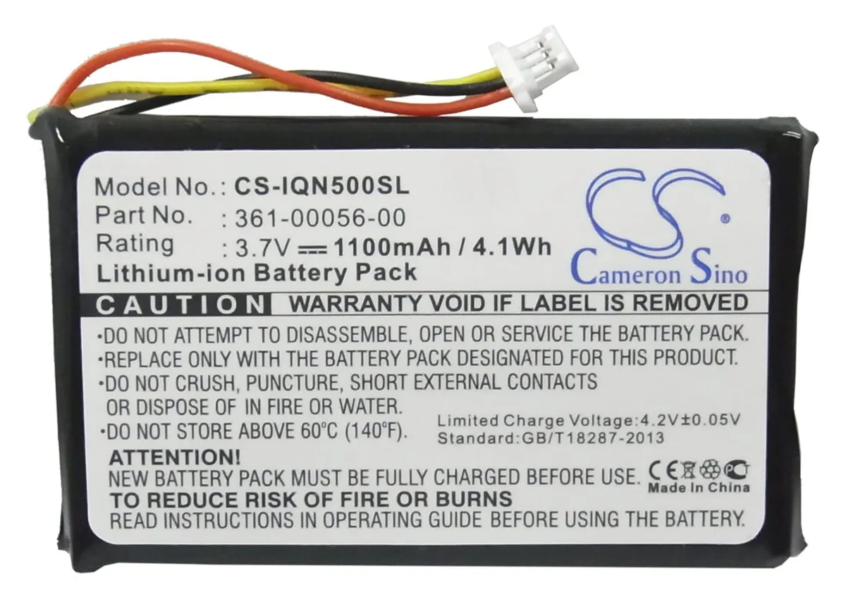 Cameron Sino 1100mAh 3.7V Battery for Garmin Nuvi 30/50/55 & Drive 50/51/52 — product photo