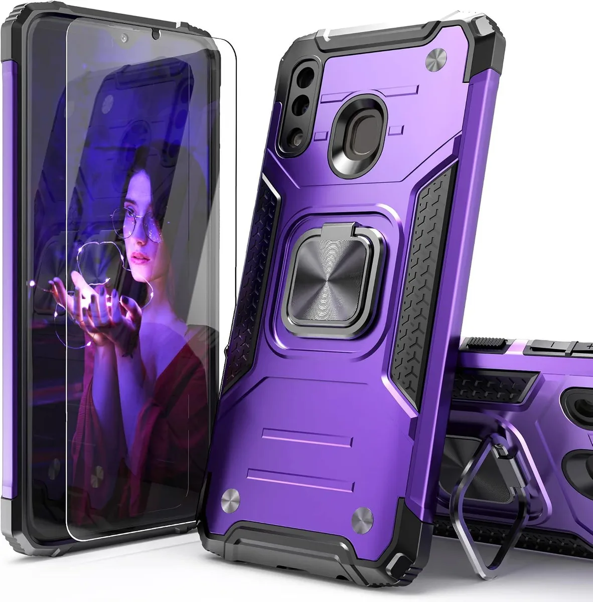 Transcend Transcend Galaxy A20/A30 Case with Tempered Glass Purple — product photo