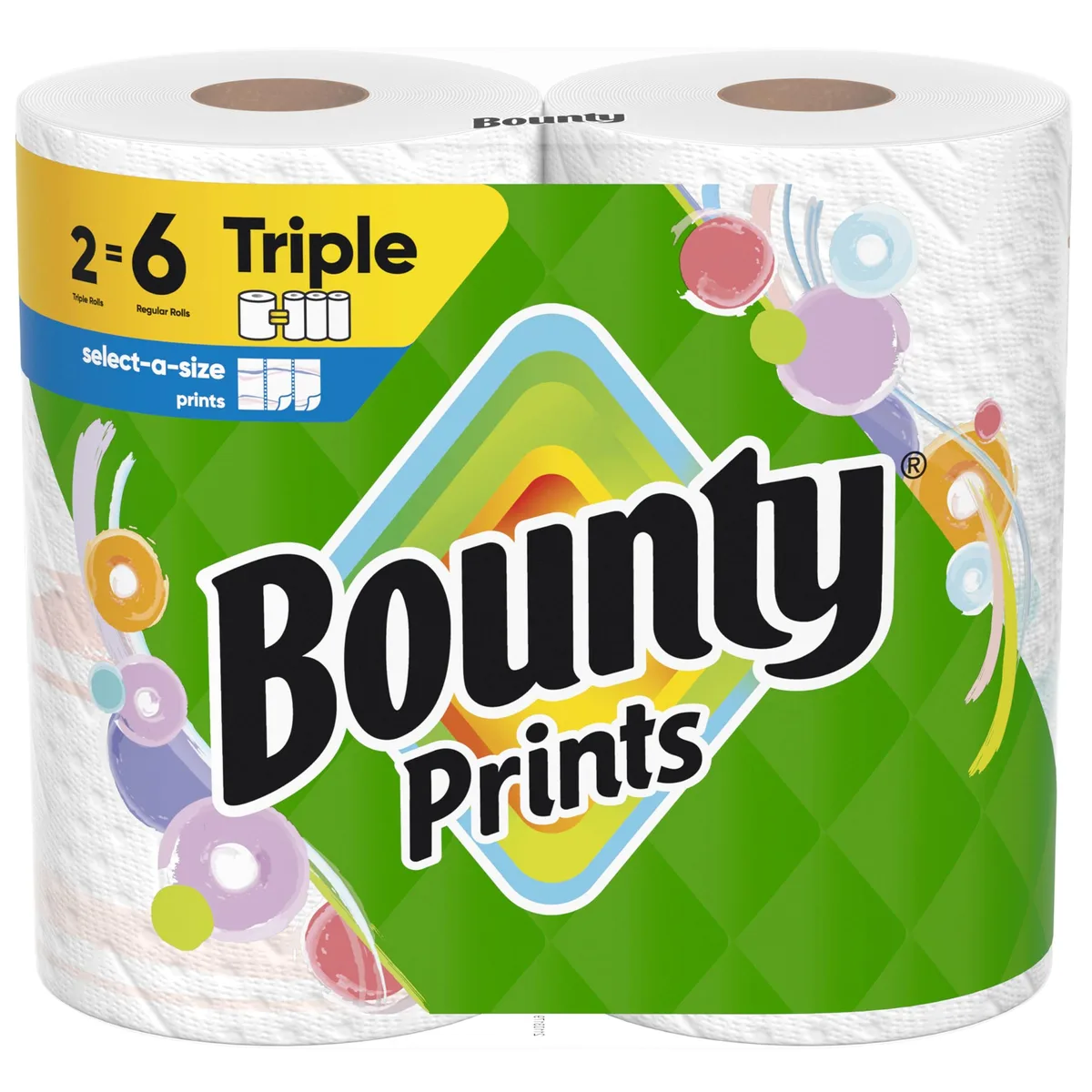  Bounty P_5466 Select-A-Size Paper Towels Prints 12 pack 123 sheets — product photo