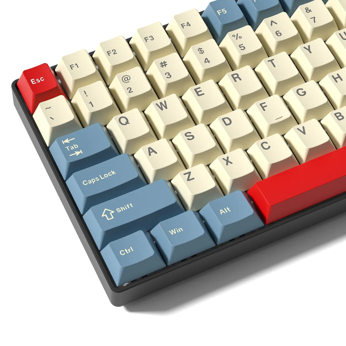 Womier Womier PBT Keycaps 137 Cherry Profile White Blue Red keyboard accessory — product photo