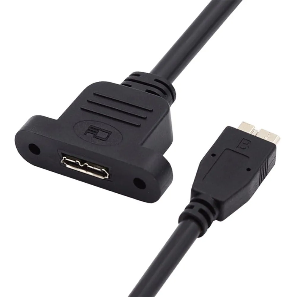 Fervit Fervit Micro USB 3.0 Male to Female Screw Mount Extension Cable 50cm — product photo
