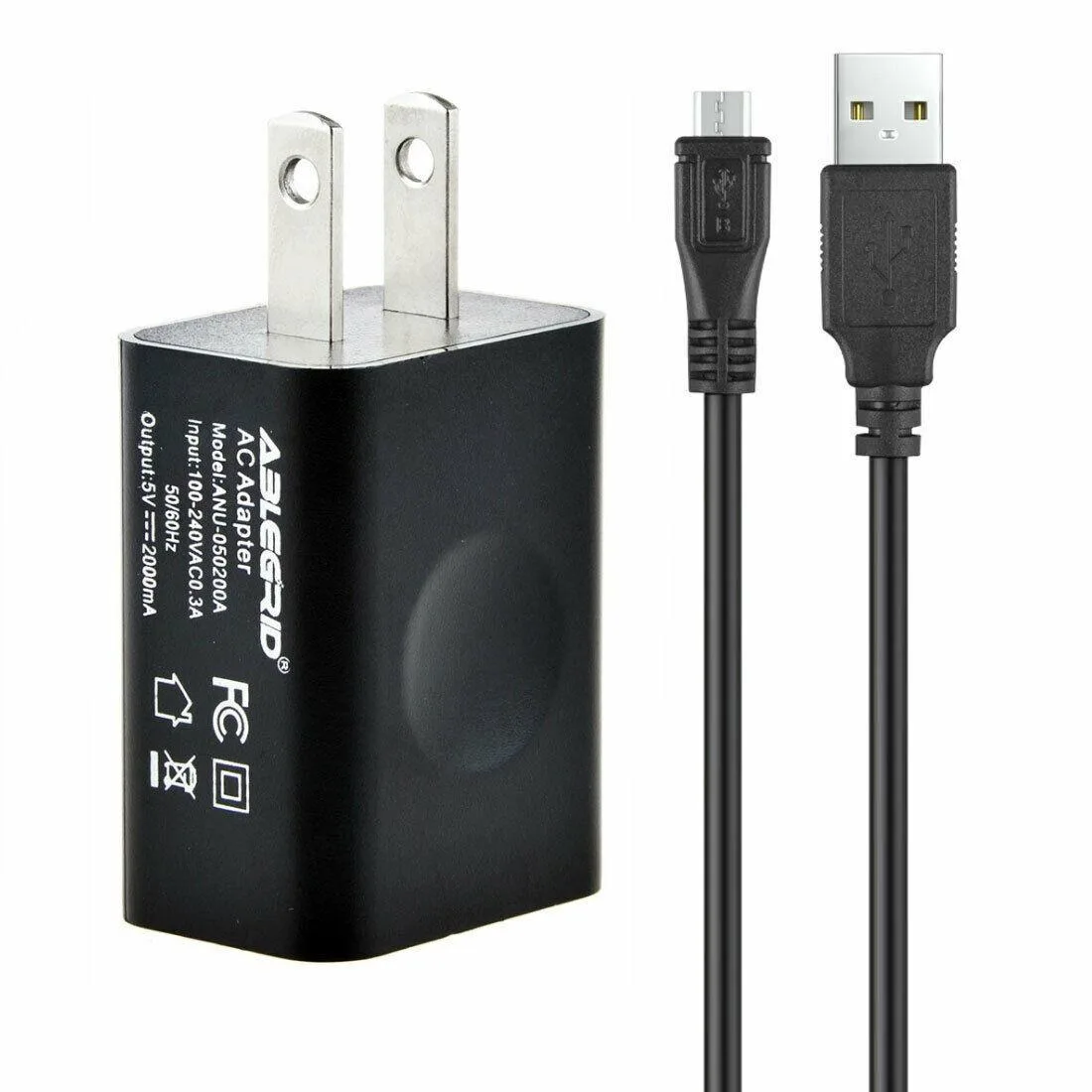 Small black AC adapter with detachable cable for JBL Free X charging case