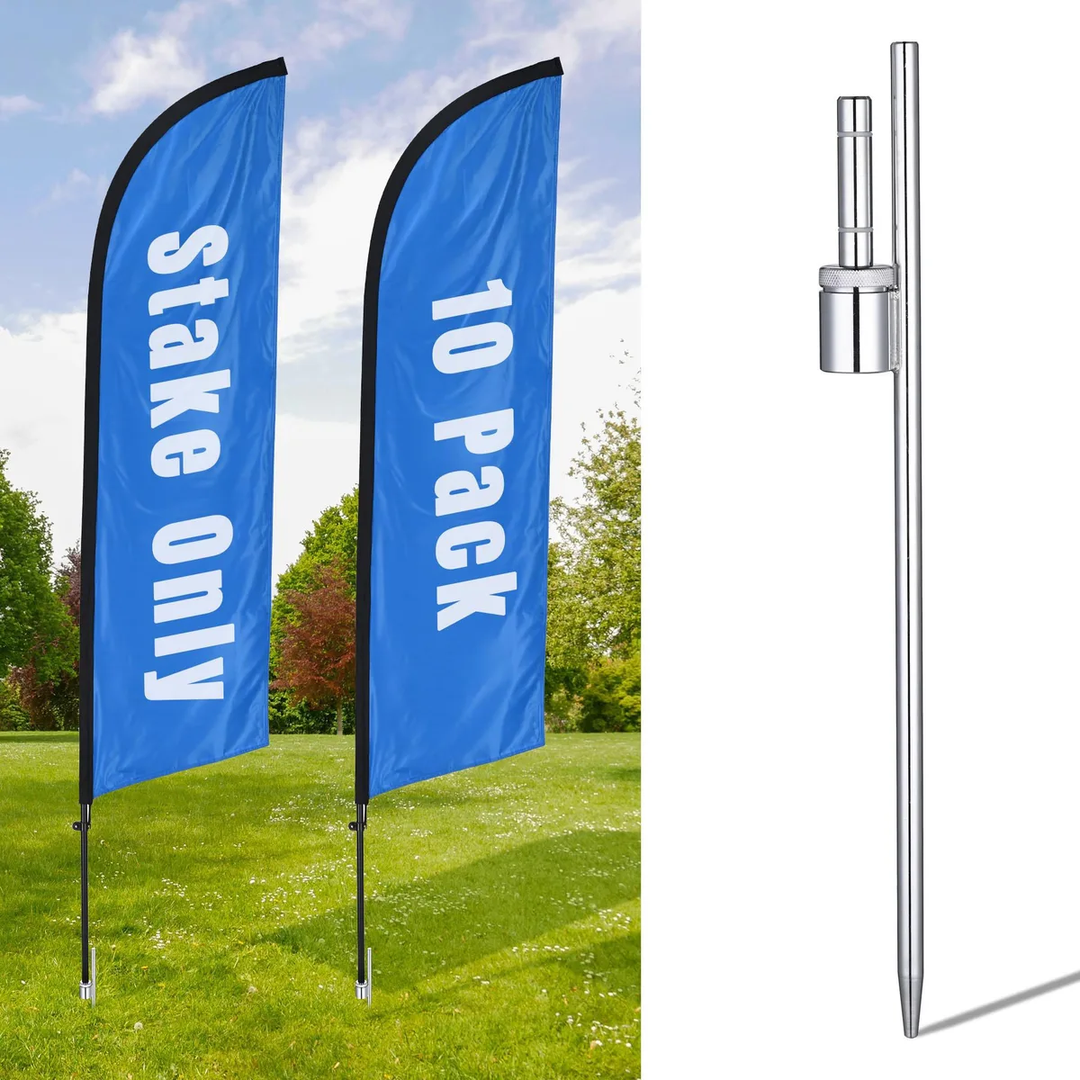 Instahibit Instahibit 35FSD001-STAKEX10 10-Pack 20" Feather Flag Ground Spike — product photo