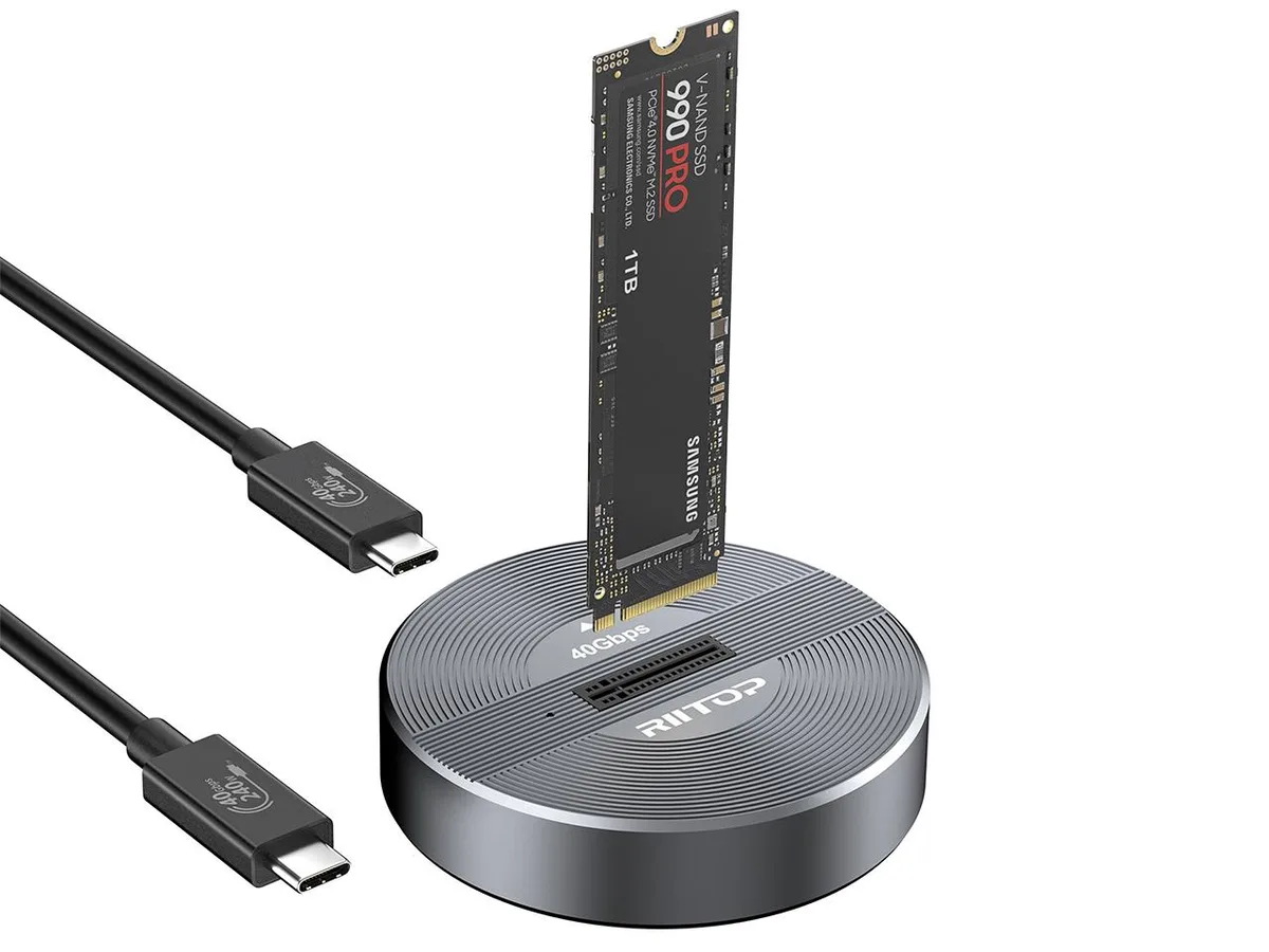 RIITOP RIITOP 40Gbps NVMe Docking Station Gray — product photo