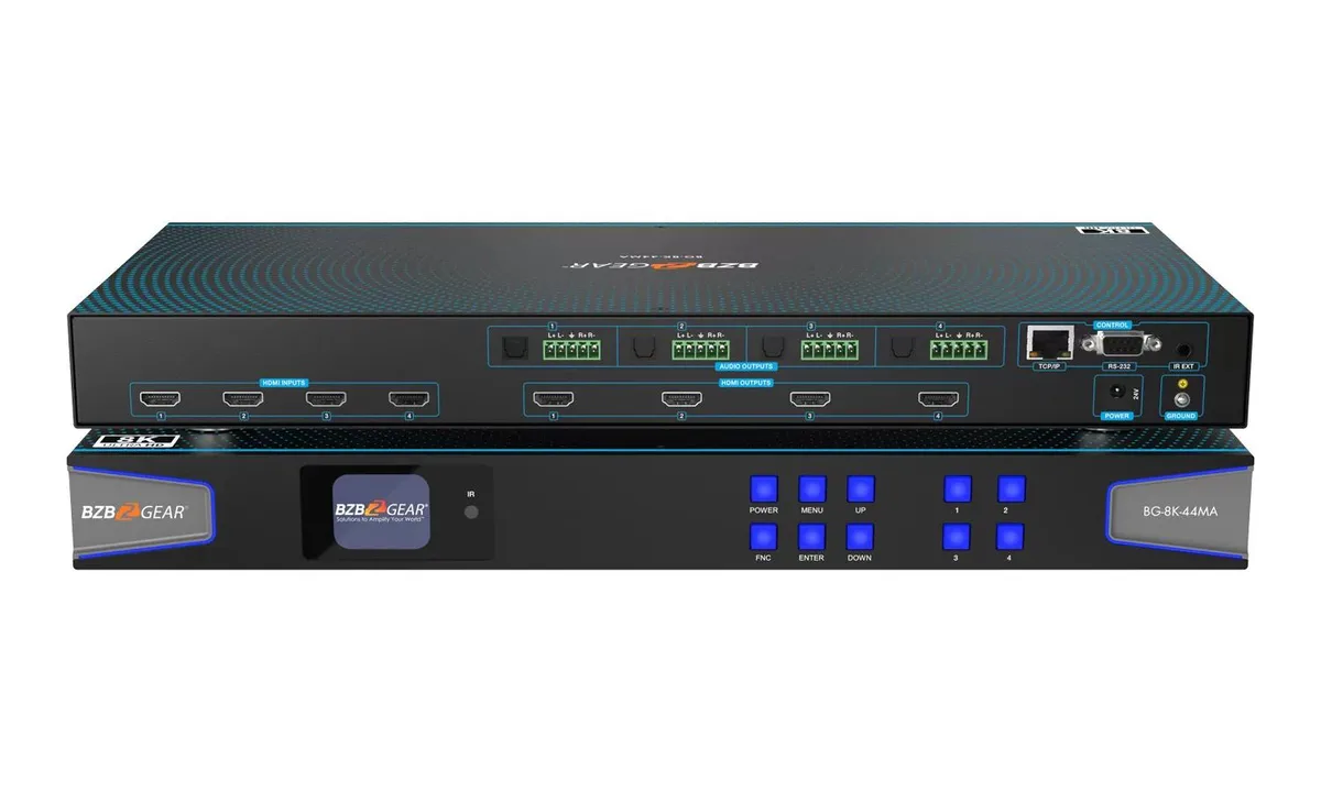 BZBGEAR BZBGEAR BG-8K-44MA 4x4 8K HDMI 2.1 Matrix Switcher — product photo
