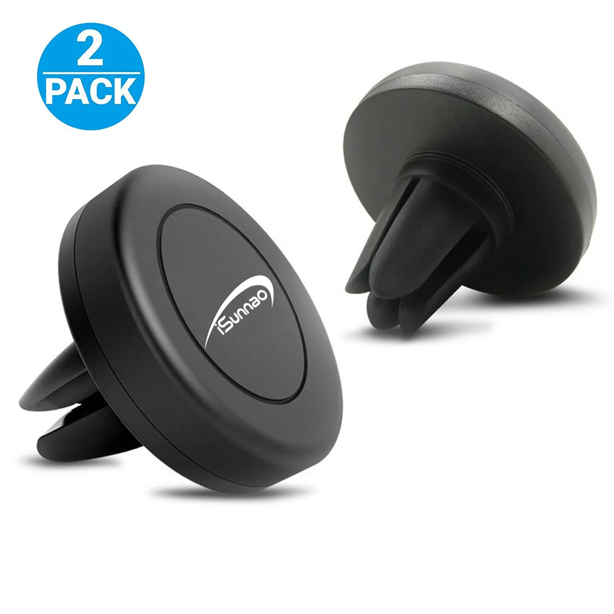 iSunnao iSunnao CM-7903 Reinforced Magnetic Air Vent Car Mount 2 Pack Black — product photo