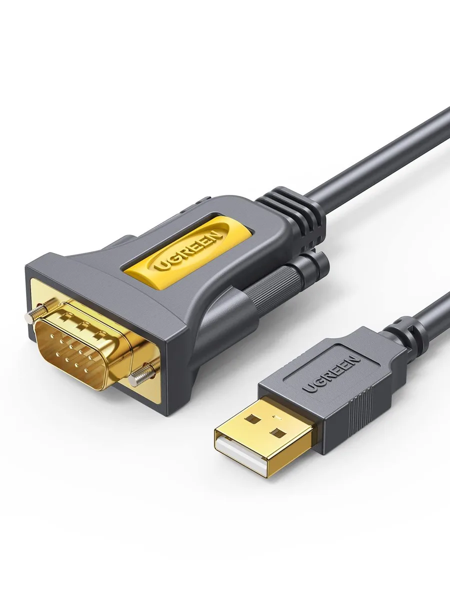  Ugreen 20222 USB to RS232 DB9 Adapter 6ft PL2303 Grey — product photo
