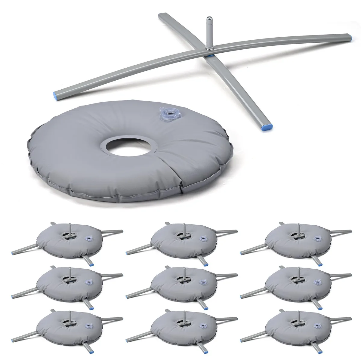 Instahibit Instahibit 35FSD001-CROSSX10 10-pack feather flag cross base stand with 22 lb water weight bag — product photo