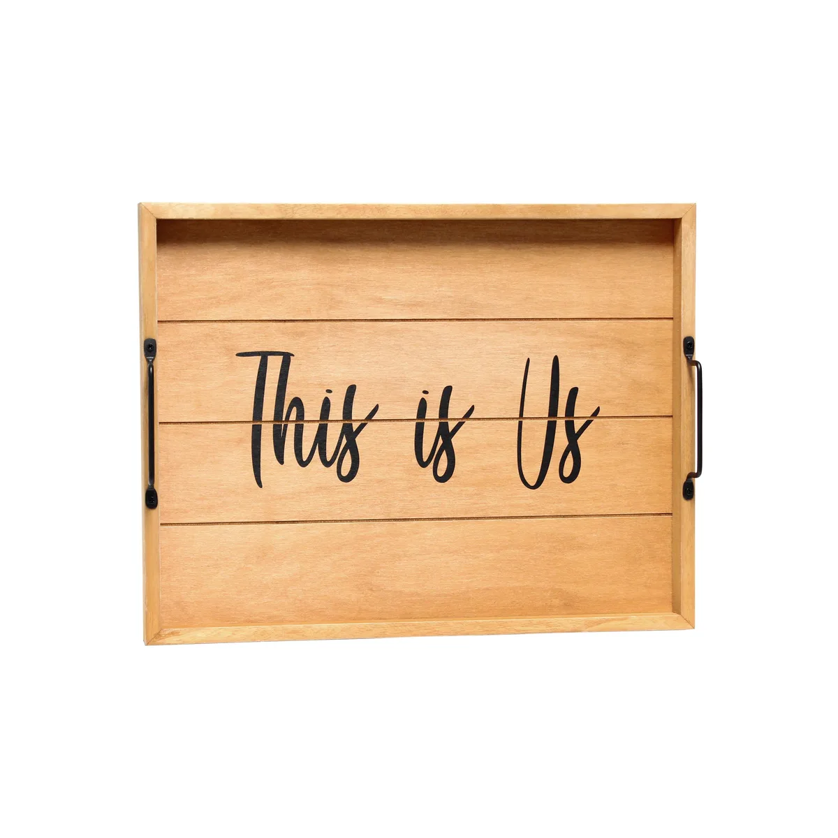 Elegant Designs Elegant Designs Decorative Wood Serving Tray "This is Us" HG2000-NTU 15.50" x 12 — product photo