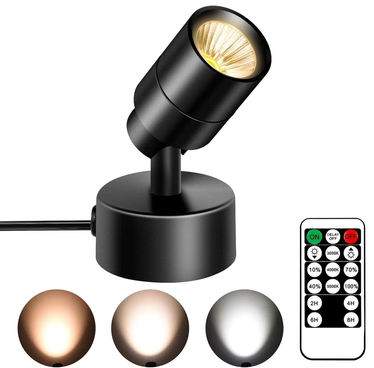 Black rectangular prism LED spotlight with matte finish and E26 base