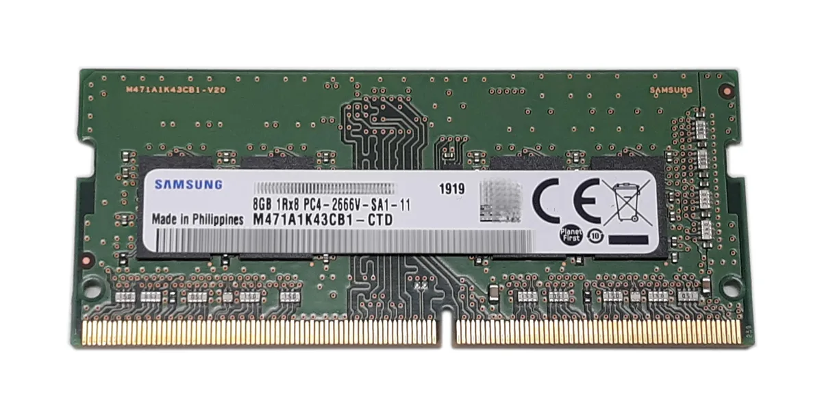 HP HP Samsung 8GB DDR4-2666 CL19 260-pin SODIMM M471A1K43CB1-CTD L04439-501 — product photo