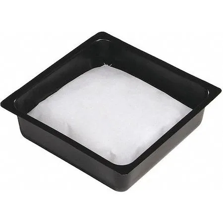 Black and white oil absorbent pillow in square pan, 36 pack