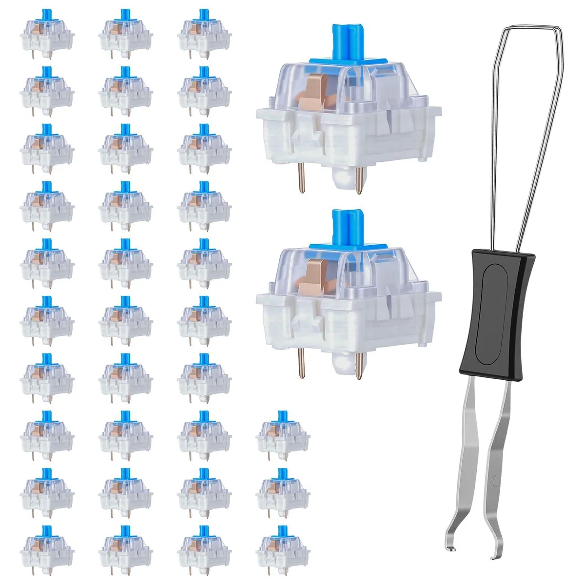  Gsbnjuy 35Pcs Blue Switch 3 PIN Mechanical Keyboard Switches — product photo