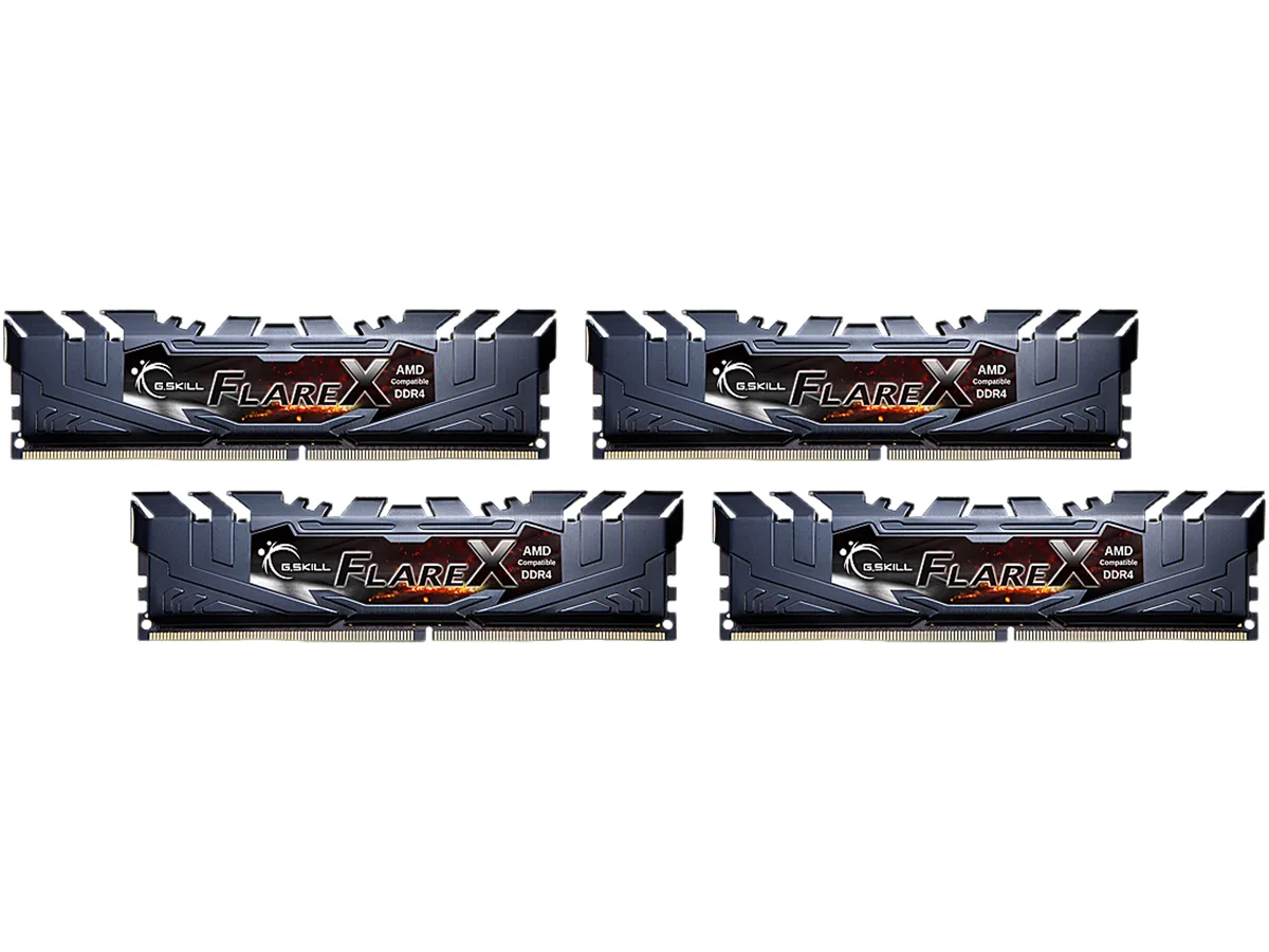 G.SKILL G.SKILL F4-3200C16Q-32GFX 32GB (4×8GB) DDR4 3200 CL16 desktop RAM — product photo
