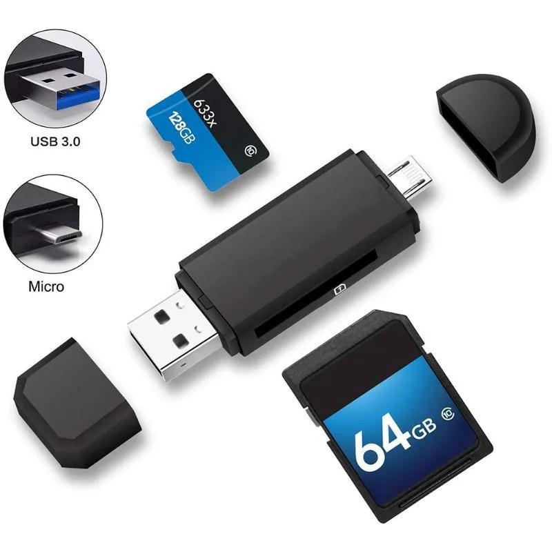 Hetai Tech Hetai Tech 8-in-1 USB+USB OTG Card Reader — product photo