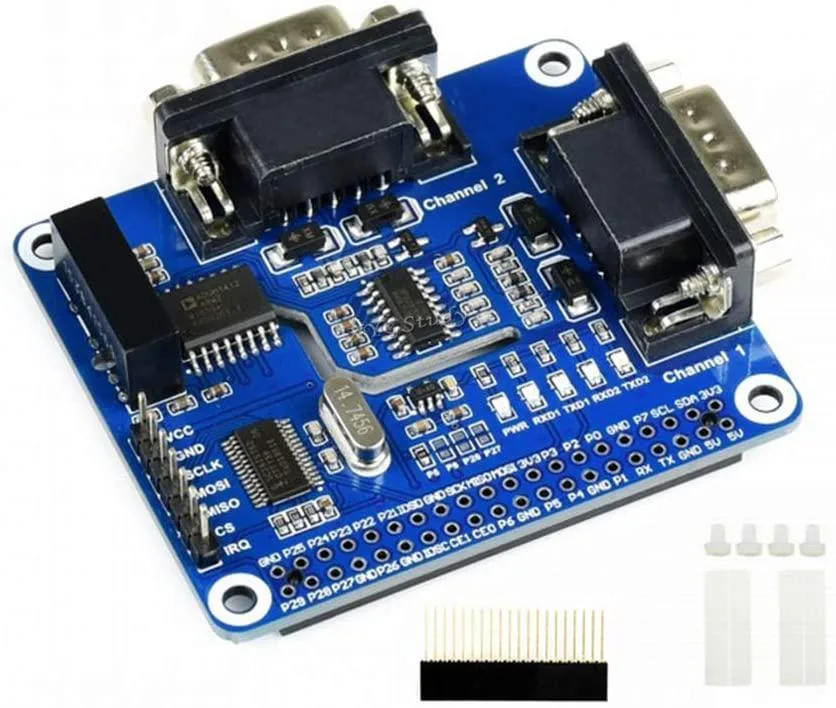 NuoTo NuoTo 2-Channel Isolated RS232 Expansion HAT for Raspberry Pi SC16IS752+SP3232 921600bps 65×56.5mm — product photo