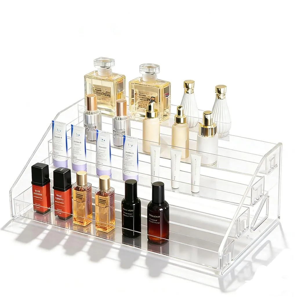  Knape &amp; Vogt 89WH10618 Acrylic Decorative Shelving 12 x 6.7 x 4.33 in 4 Tier — product photo