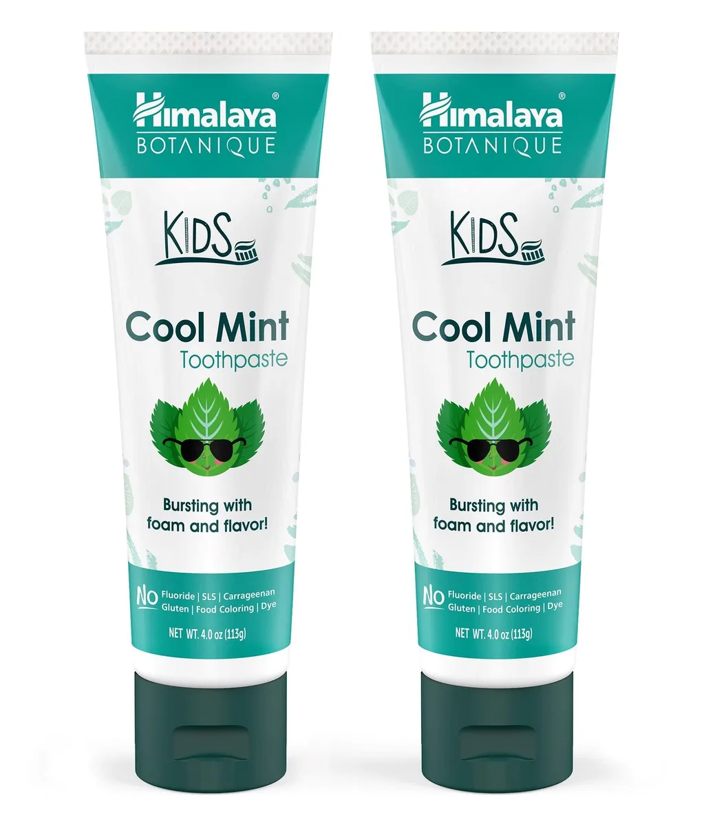Two white tubes with green caps and Himalaya branding on a light background