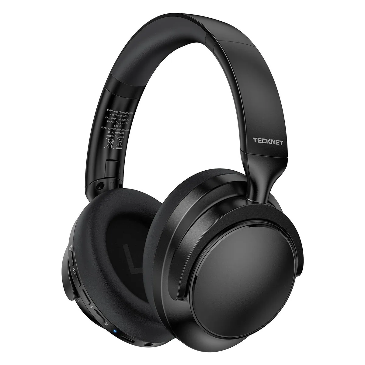 CNet TK-HS013 Over-Ear Headphones ANC 70H Bluetooth 5.3 40mm 32ohm Black — product photo
