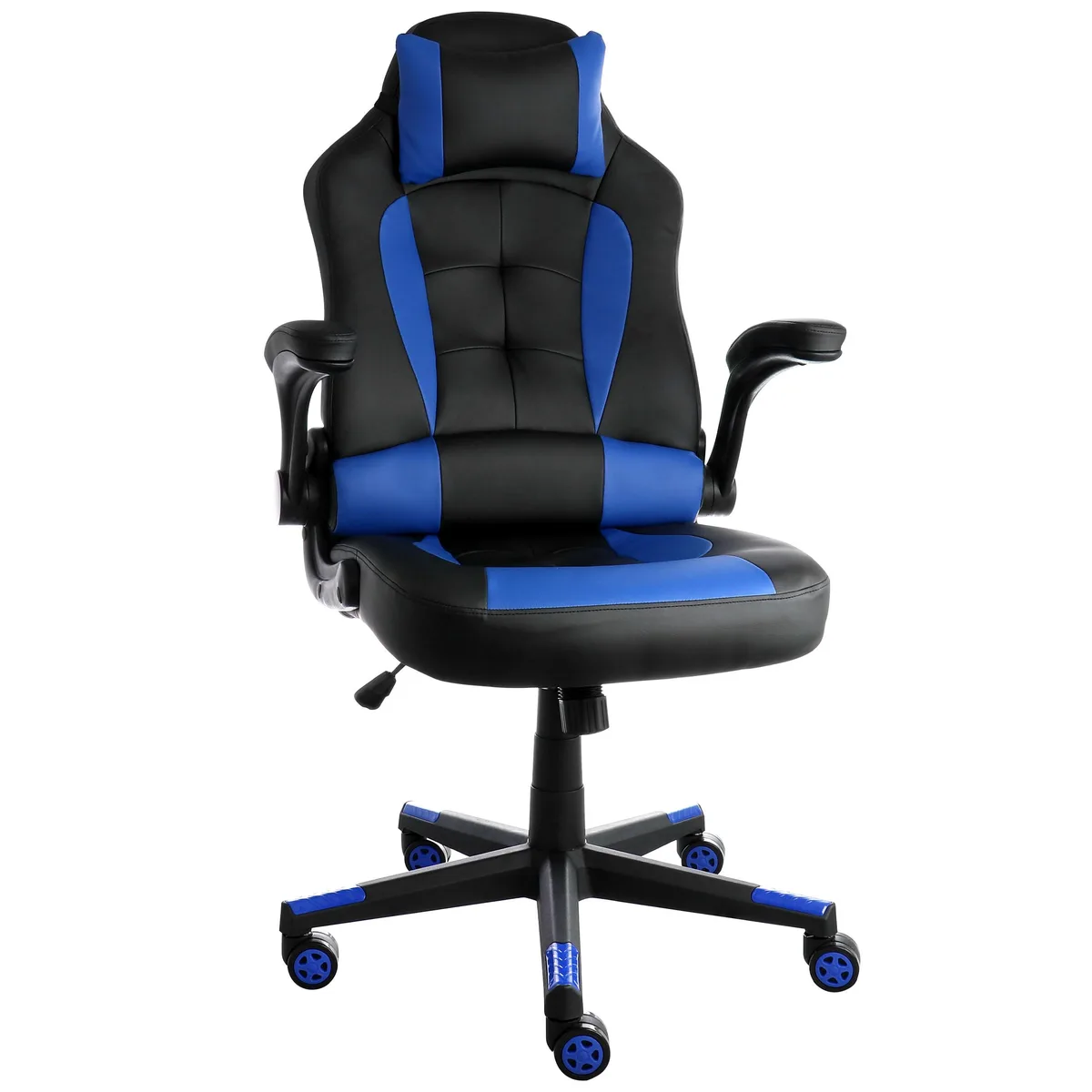 Elama Elama High-Back Adjustable Faux Leather Office Chair Black 250lbs 360 Swivel — product photo