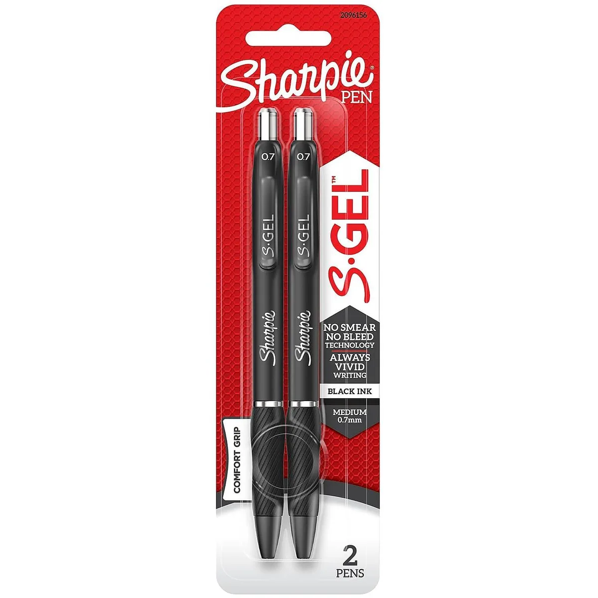 Blue Logitech gel pen with leather grip, 0.7 mm tip