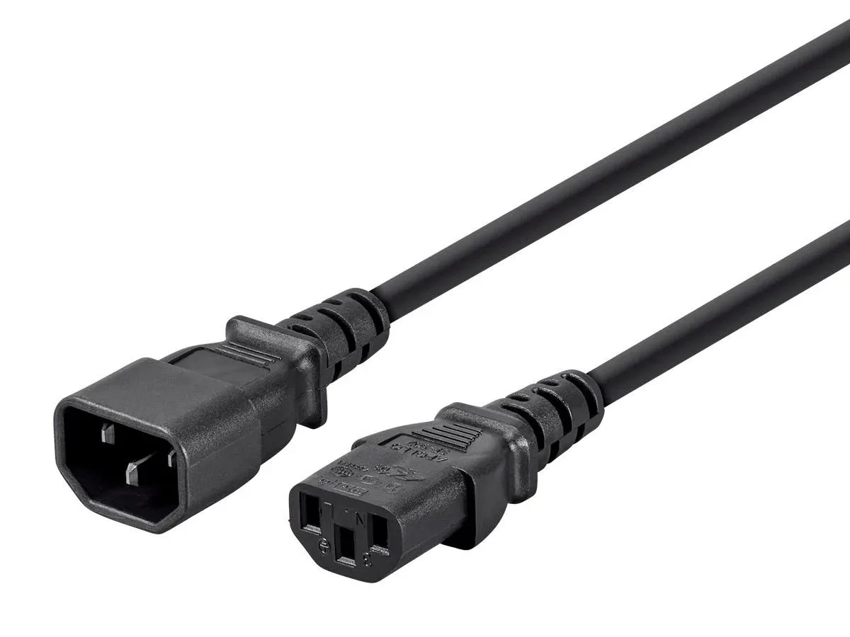 Monoprice Inc. Monoprice 124194 10ft 14AWG Power Extension Cord C14 to C13 15A — product photo