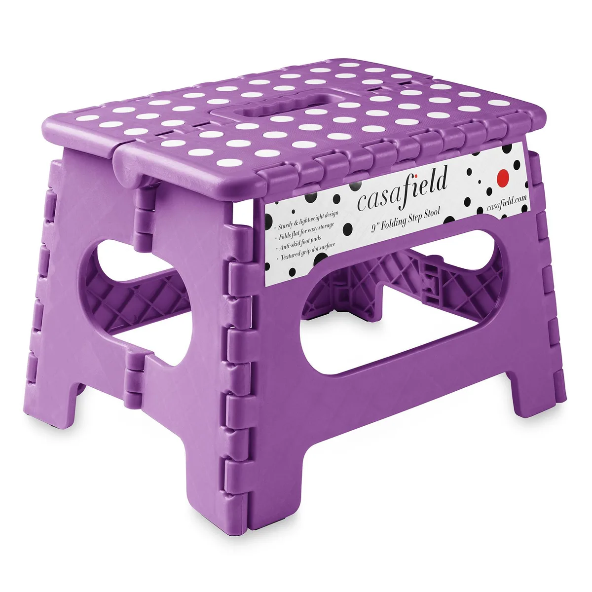Casafield Casafield 9" Folding Step Stool Purple 12"W x 10"D x 9"H — product photo