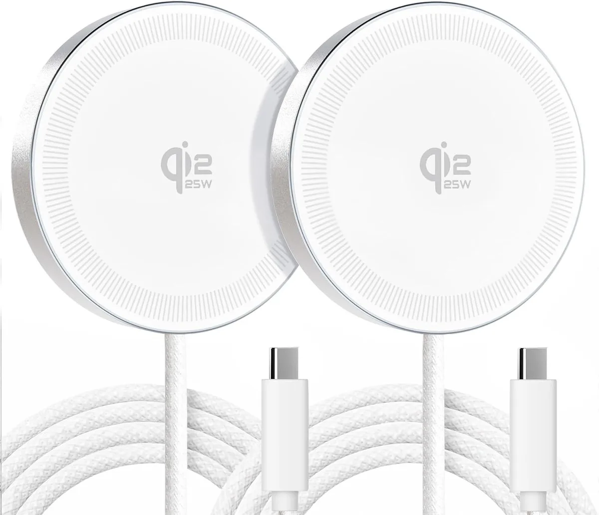 Luisport Luisport 25W Qi2.2 Magnetic Wireless Charger White 2-Pack — product photo