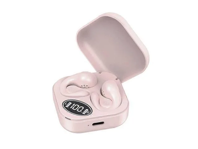 LORDWORLD LORDWORLD Pink Bone Conduction Headphones with Battery Display — product photo