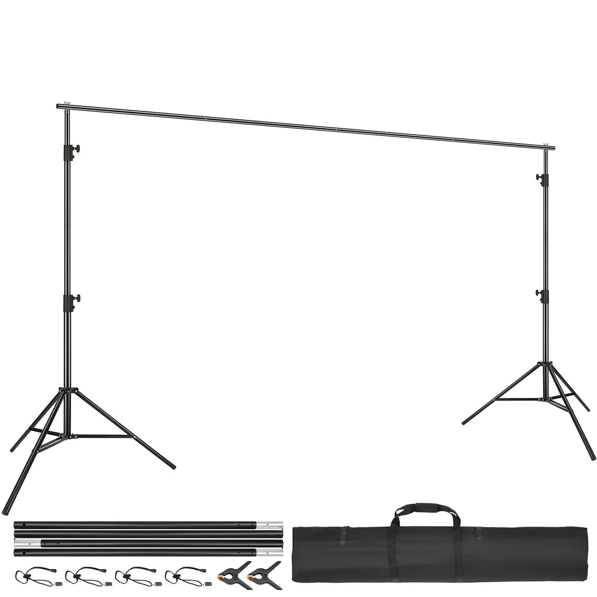 VEVOR VEVOR 11.5 x 9.6 ft Heavy Duty Backdrop Stand with 6 Clamps and Carry Bag — product photo