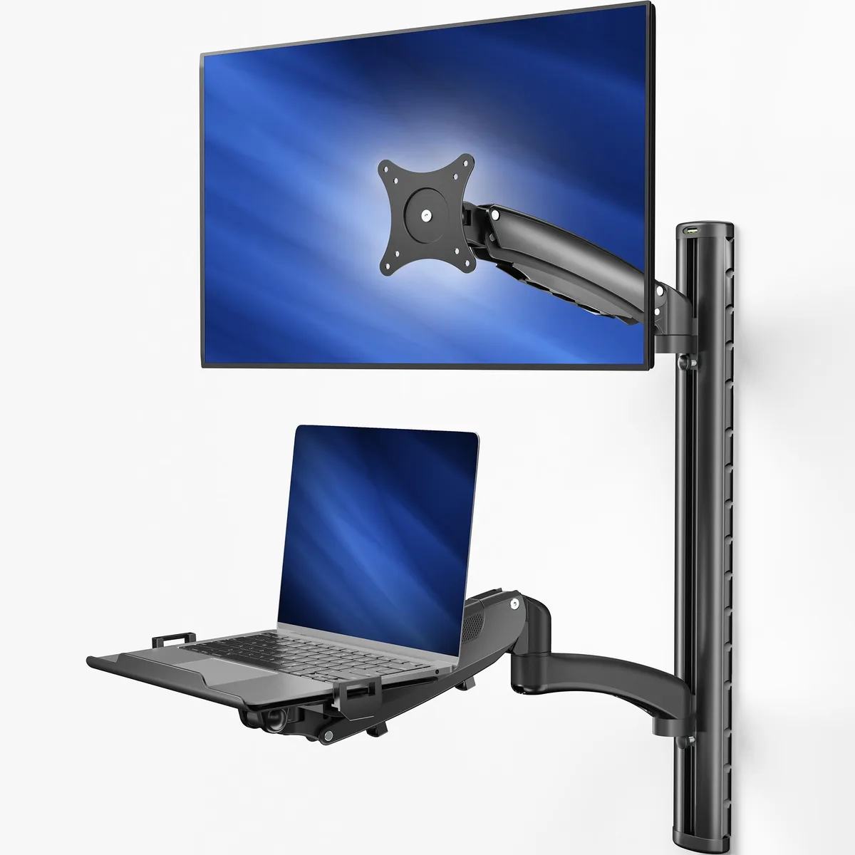 VIVO VIVO Sit-Stand Monitor Laptop Wall Mount Workstation, Fits 27 — product photo